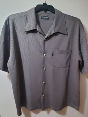 BC Ethic Short-Sleeve Button-Up Shirt in Gray